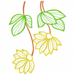 Flowers And Tree Embroidery Design 1 Flowers And Tree Embroidery Design 1